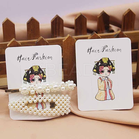 Rectangle Paper Hair Clip Display Cards CDIS-C004-03E-1