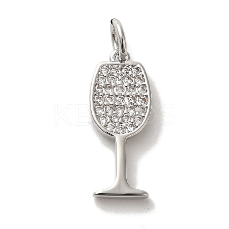 Brass Micro Pave Cubic Pendants KK-U027-07P-03-1