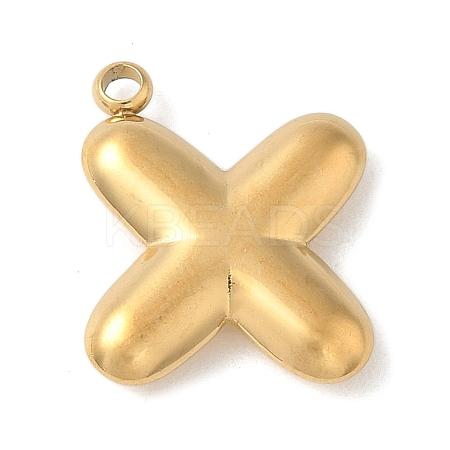 304 Stainless Steel Initial Pendants STAS-S186-12X-G-1