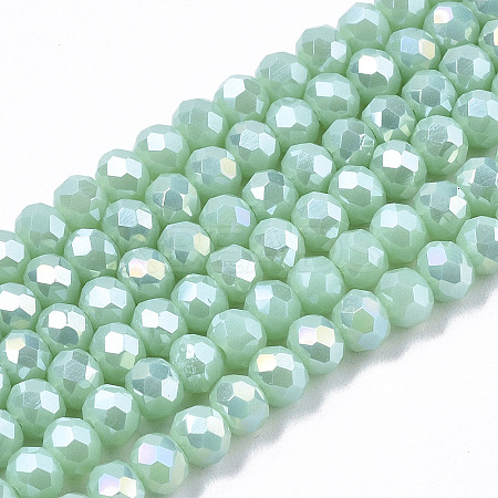 Electroplate Glass Beads Strands EGLA-A044-P3mm-B14-1