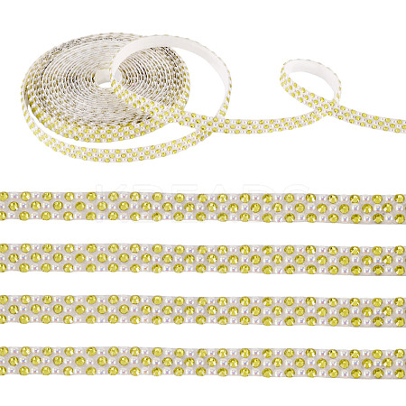 3 Yards Resin Self Adhesive Sewing Trim Hotfix Rhinestone Tape DIY-TA0013-15E-1