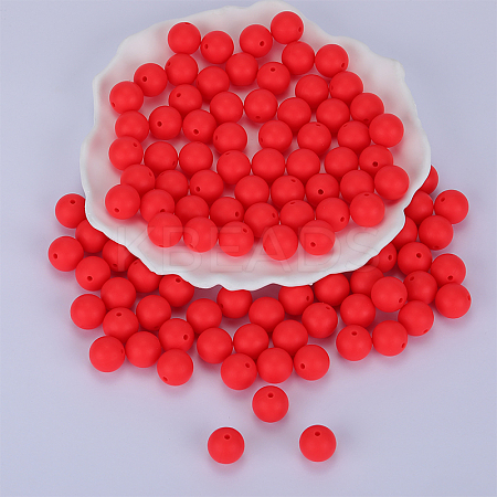 Round Silicone Focal Beads SI-JX0046A-131-1