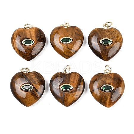 Natural Tiger Eye Pendants G-Z134-04A-1