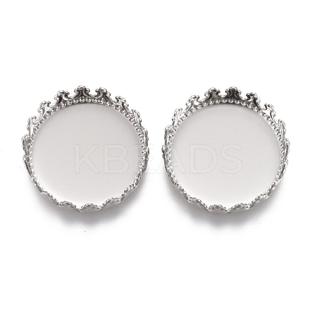 Tarnish Resistant 304 Stainless Steel Cabochon Settings STAS-P249-11P-1