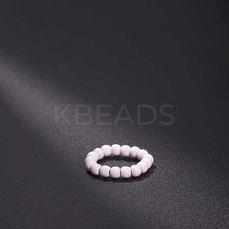 Synthetic Turquoise Stretchy Finger Rings FS-WG01730-26-1