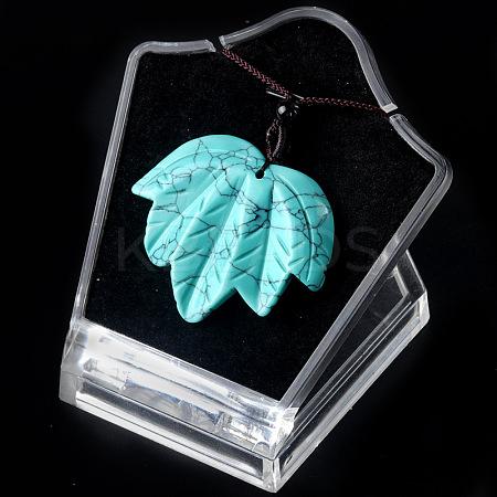 Synthetic Turquoise Pendants Necklaces PW-WG25252-14-1