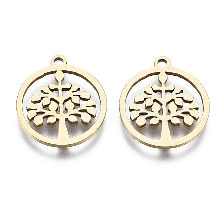 201 Stainless Steel Pendants STAS-T044-189G-1