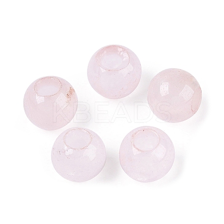 Natural Rose Quartz European Beads G-Q607-02B-1