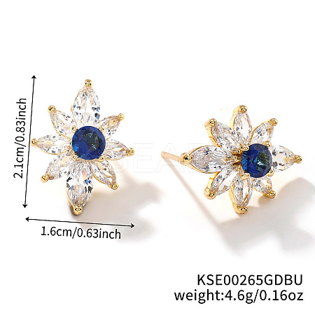 Trendy Colorful Sunflower Stud Earrings TW7050-1