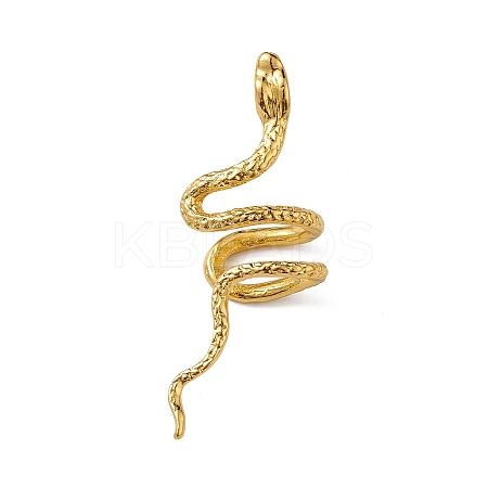 Sterling Silver Snake Cuff Earrings LS-EJEW-L263-01G-1