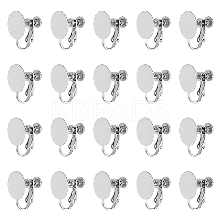 20Pcs 316 Stainless Steel Clip-on Earring Findings STAS-UN0053-54-1