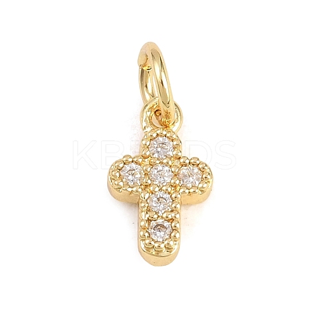 Brass Micro Pave Cubic Zirconia Pendants KK-H273-51G-01-1