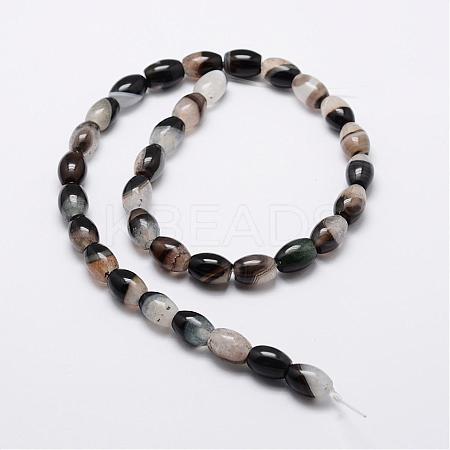 Natural Crystal and Agate Bead Strands G-K134-02-10x14mm-1
