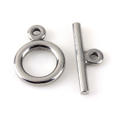 Tarnish Resistant 304 Stainless Steel Toggle Clasps STAS-Q195-85-1