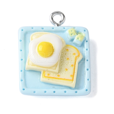 Opaque Resin Pendants LS-RESI-S019-02A-1