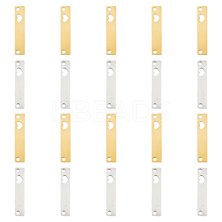 20Pcs 2 Colors 201 Stainless Steel Pendants STAS-DC0014-09-1