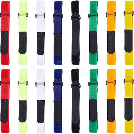 SUPERFINDING 16Pcs 8 Color Reusable Nylon Cable Ties FIND-FH0002-20-1