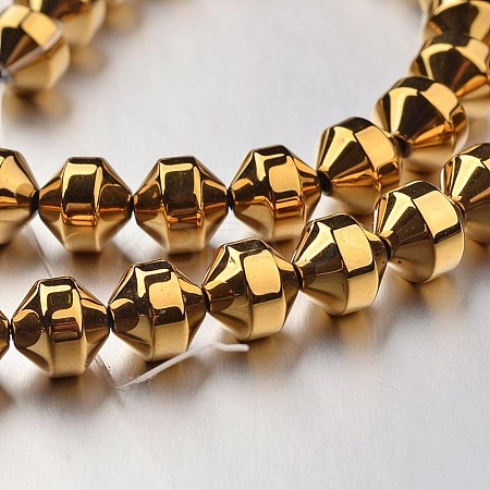 Electroplate Non-magnetic Synthetic Hematite Bead Strands G-F300-31A-03-1