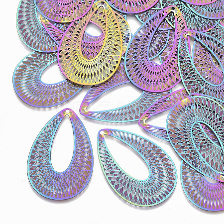 Ion Plating(IP) 304 Stainless Steel Filigree Pendants LS-X-STAS-S108-87-1