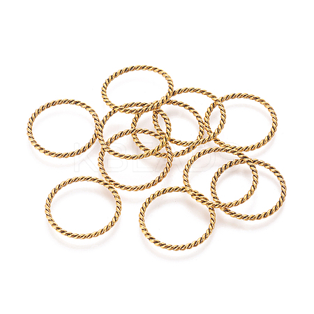 Tibetan Style Linking Rings LS-TIBEB-EA8631Y-AG-LF-1