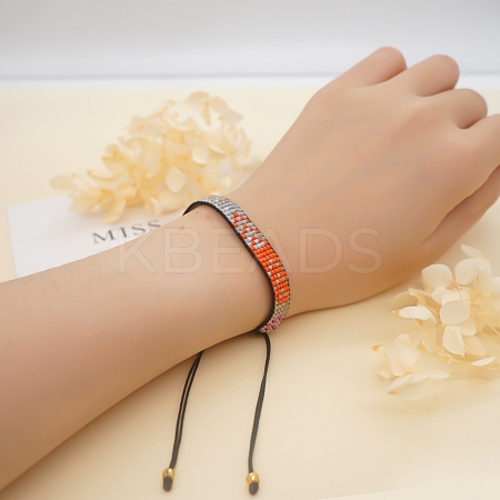 Friendship Arrows Loom Pattern MIYUKI Seed Beads Bracelets for Women BJEW-Z013-24E-1