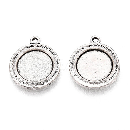 Tibetan Style Alloy Pendant Cabochon Settings PALLOY-N178-05AS-1