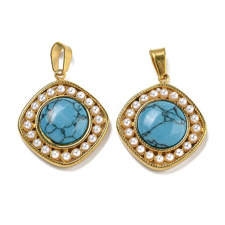 Synthetic Turquoise Pendants STAS-U024-16G-04-1