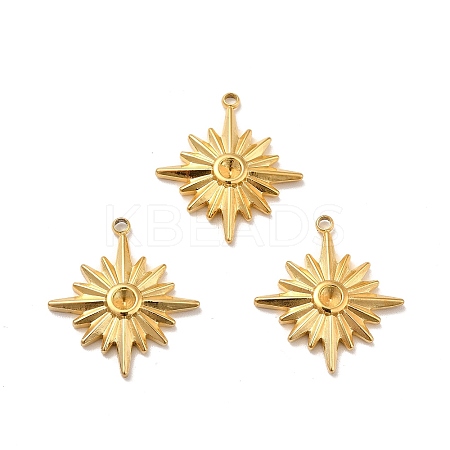 Ion Plating(IP) 304 Stainless Steel Pendant Rhinestone Settings STAS-I197-013G-1