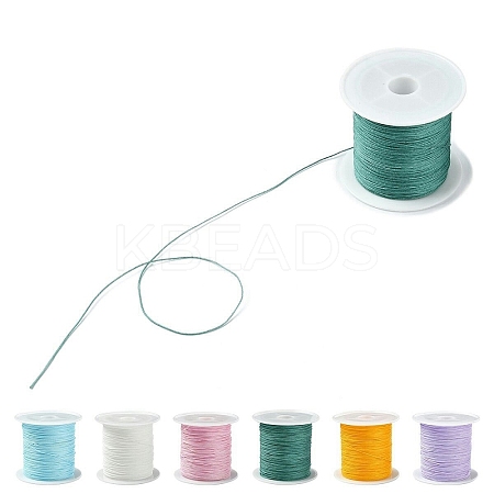 6 Rolls 6 Colors Nylon Chinese Knot Cord NWIR-YW0001-11-1