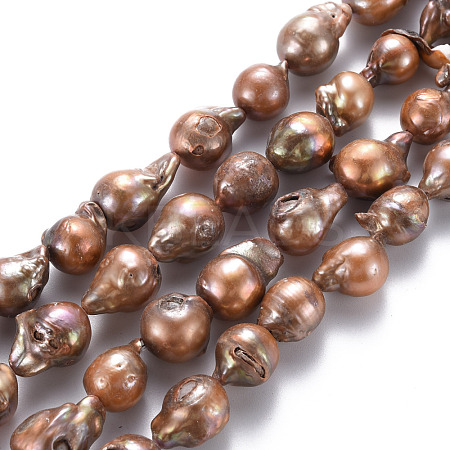 Natural Baroque Pearl Keshi Pearl Beads Strands PEAR-S021-198A-02-1