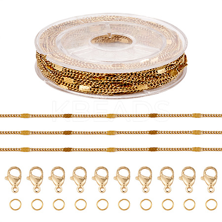 DIY 304 Stainless Steel Figaro Chain Necklaces Bracelet Making Kit DIY-TA0009-98-1