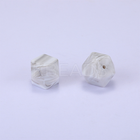 Hexagonal Silicone Beads SI-JX0020A-40-1