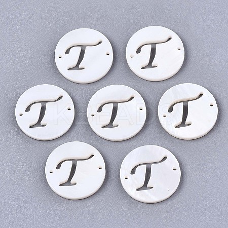 Natural Freshwater Shell Links Connectors SHEL-S276-120T-1