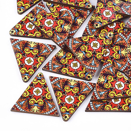 Printed Basswood Pendants WOOD-S045-013D-1