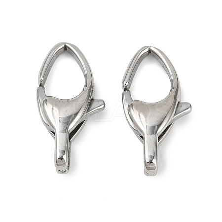 304 Stainless Steel Lobster Claw Clasps STAS-B089-01E-P-1