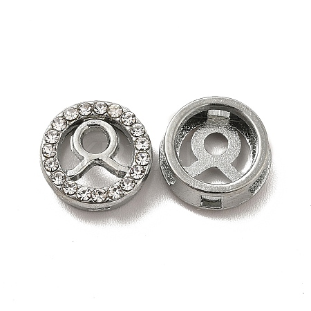 Alloy Crystal Rhinestone Slider Charms PALLOY-F290-07P-1