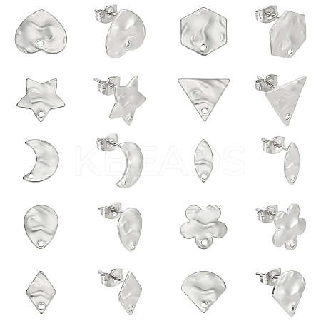 304 Stainless Steel Stud Earring Findings STAS-AN0001-05P-1