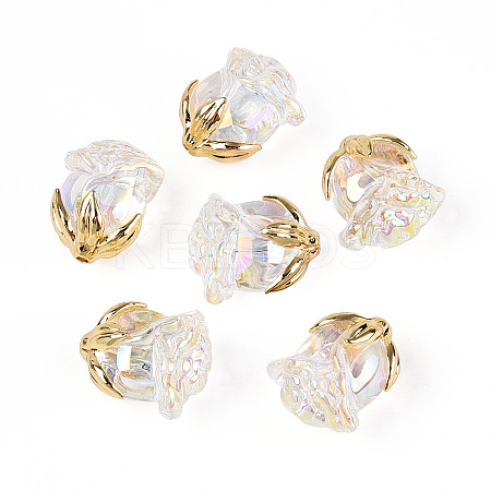 UV Plating Transparent Acrylic Beads MACR-C029-06B-01-1