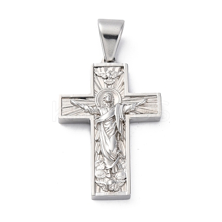 304 Stainless Steel Pendants STAS-L286-09P-1