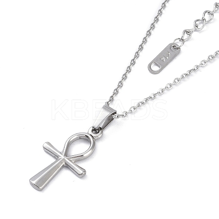 Non-Tarnish 304 Stainless Steel Cable Chain Necklaces NJEW-G081-07P-1