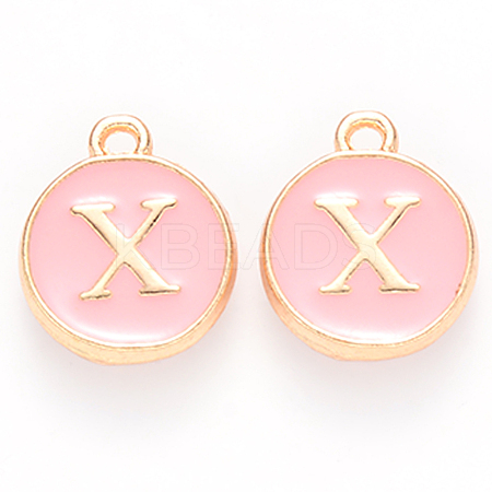 Golden Plated Alloy Enamel Charms X-ENAM-S118-07X-1