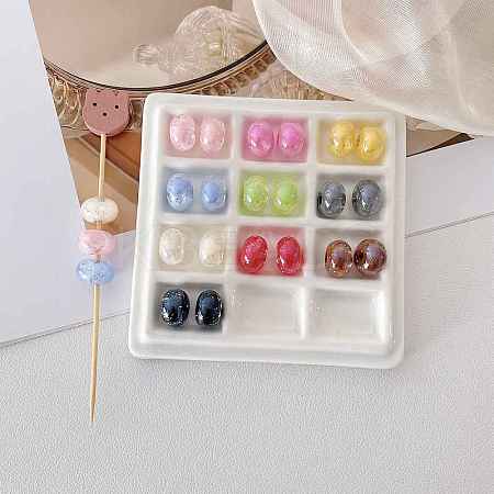 Transparent Acrylic European Beads OACR-N163-26-1
