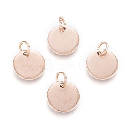 Ion Plating(IP) 304 Stainless Steel Charms EJEW-L238-03C-RG-1