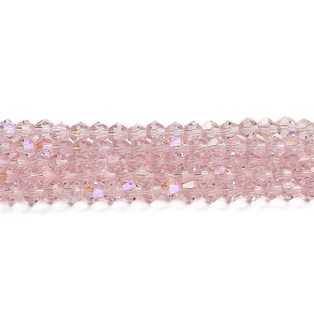 Transparent Electroplate Glass Beads Strands EGLA-A039-T6mm-L26-1