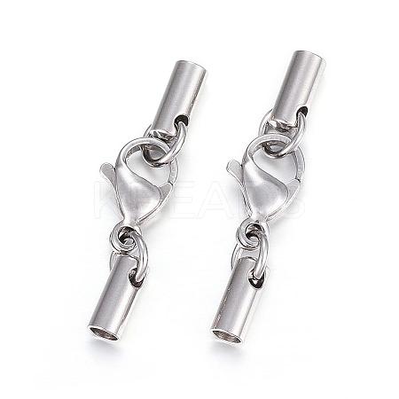 Tarnish Resistant 304 Stainless Steel Lobster Claw Clasps STAS-P146-A11-2.5mm-1