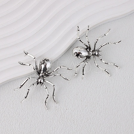 Alloy Rhinestone Stud Earrings EJEW-H155-01AS-1