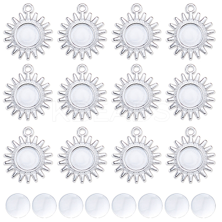304 Stainless Steel Pendant Cabochon Settings STAS-DC0016-56P-1