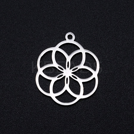 Non-Tarnish 304 Stainless Steel Filigree Charms A-STAS-T049-T671-1-1