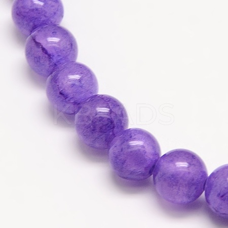 Dyed Natural Green Jade Beads Strands JBS053-10MM-30-1