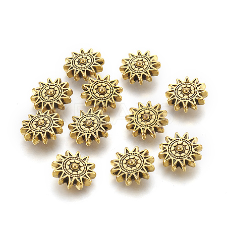 Tibetan Style Alloy Sun Beads LS-X-TIBEP-GC188-AG-NR-1